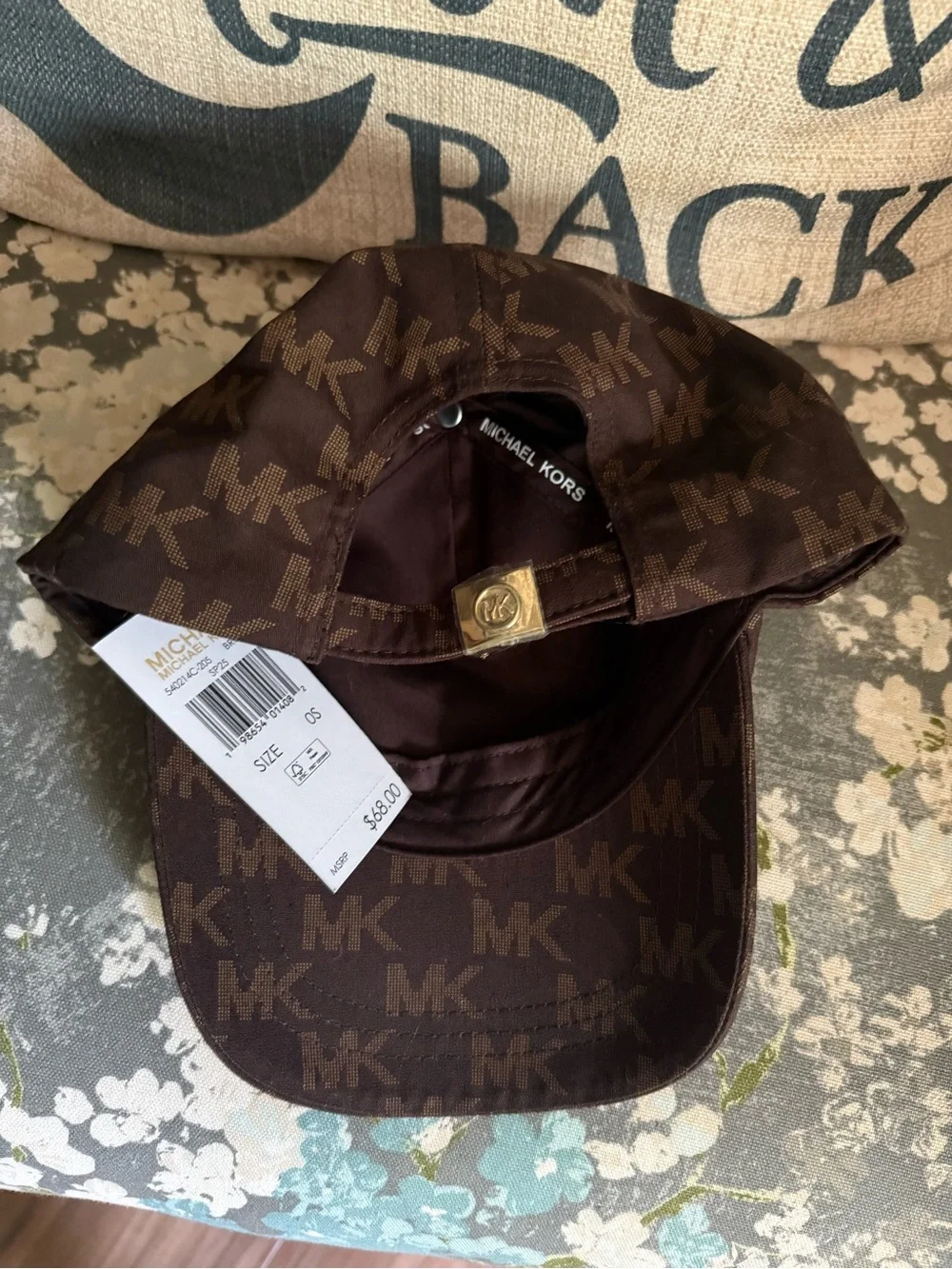 Michael Kors Brown MK Logo Baseball Cap